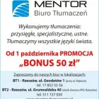 Przedsiębiorstwo 1 wizerunek BIURO TŁUMACZEŃ MENTOR RAFAŁ BANAŚKIEWICZ Tłumacze Przysięgli w Rzeszów PK