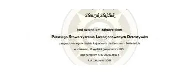 Przedsiębiorstwo 3 wizerunek INFOSEKRET BIURO DETEKTYWISTYCZNE HENRYK HAJDUK Kategoria w Rzeszów PK