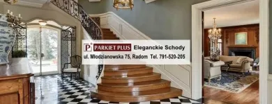 Przedsiębiorstwo 1 wizerunek PARKIET PLUS - PANELE PODŁOGI DREWNIANE TARASY SCHODY Schody, Balustrady, Poręcze w Radom MZ