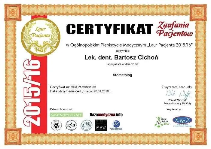 Przedsiębiorstwo 8 wizerunek CICHOŃ CENTRUM STOMATOLOGII